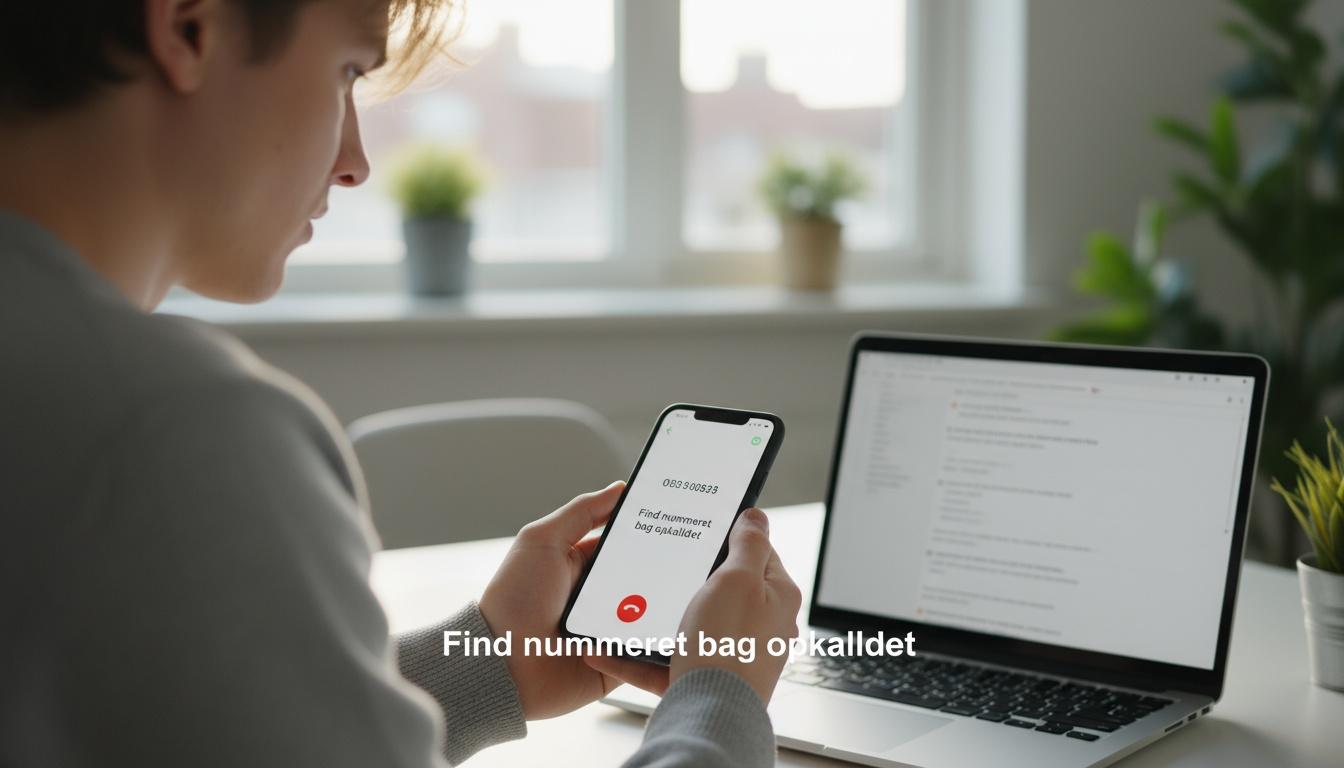 Bekymret person ser ukendt opkald